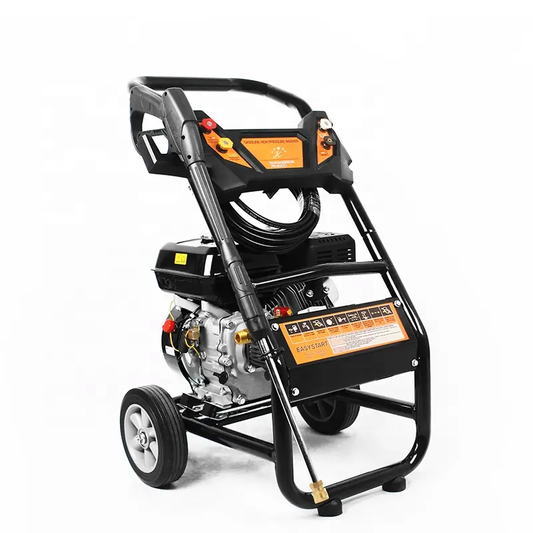 6.5HP Petrol High Pressure Washer (Up to 2500PSI) - with Hose Reel & 5 Nozzles